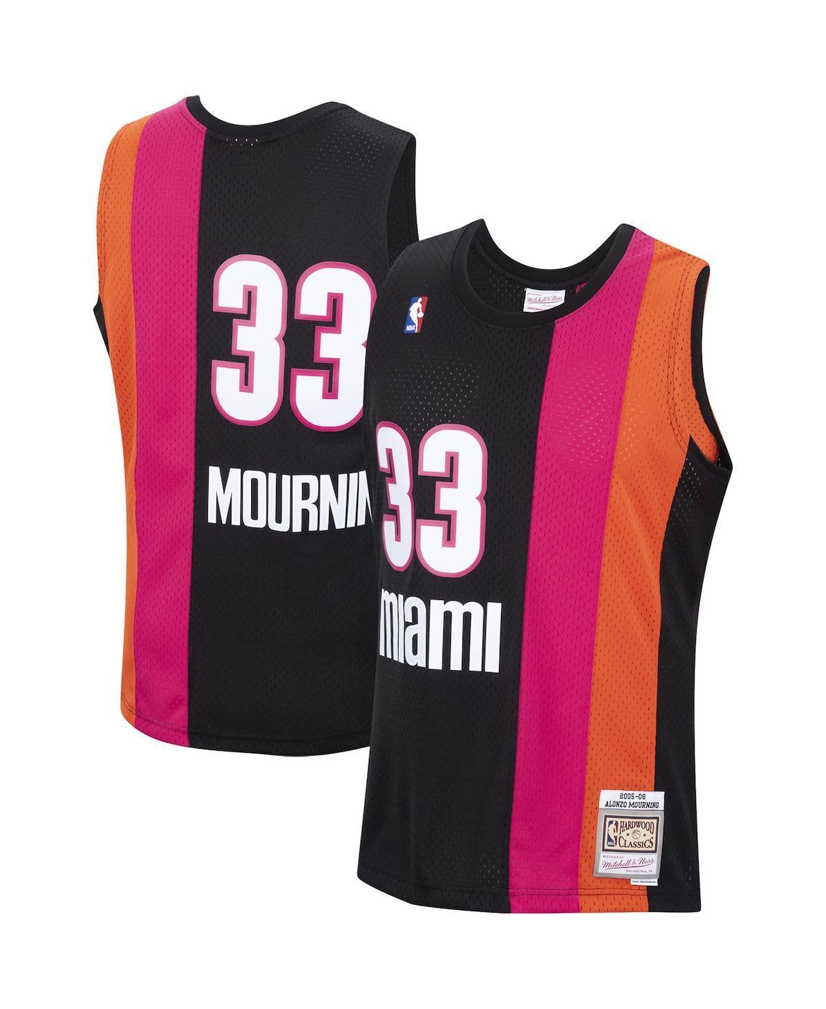 Mens Alonzo Mourning Black Miami Heat 2005-06 Hardwood Classics Swingman Jersey - Black Product Image