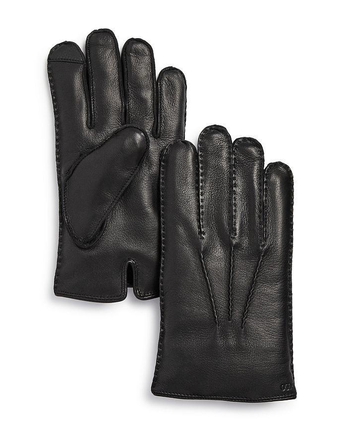 POLO RALPH LAUREN Cashmere Lined Leather Gloves In Black Product Image