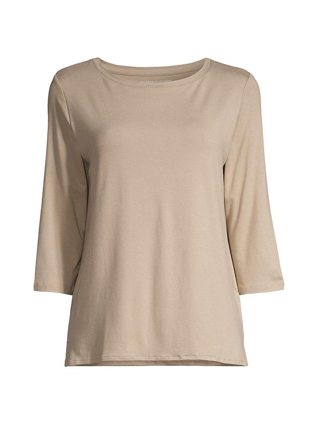 Womens Soft Touch Three-Quarter-Sleeve T-Shirt Product Image