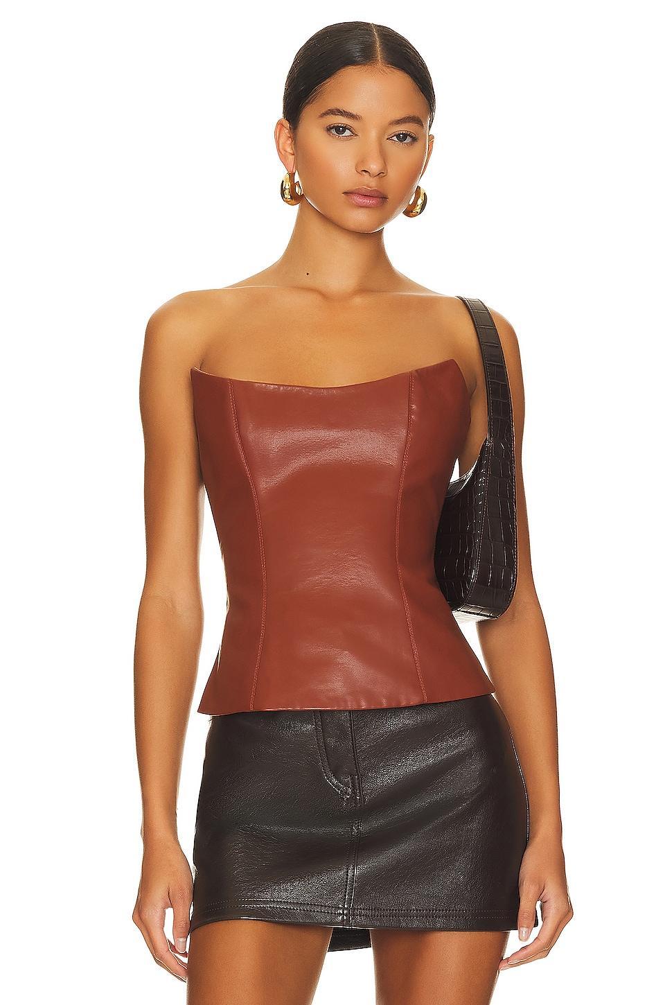 Leather Corset Top Rozie Corsets Product Image