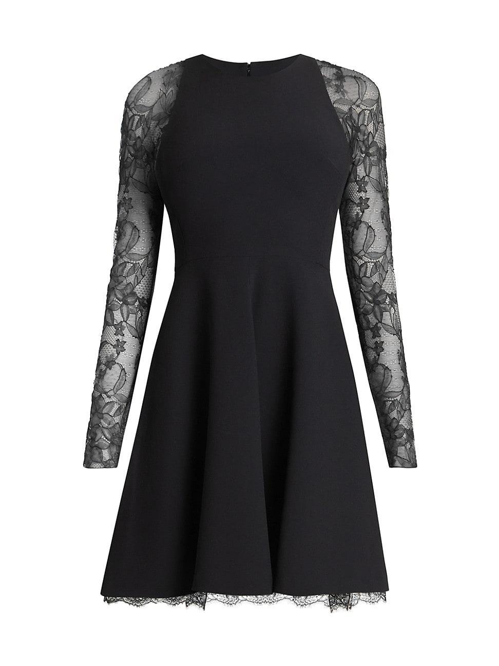 Womens Lace-Embellished Knee-Length Dress Product Image