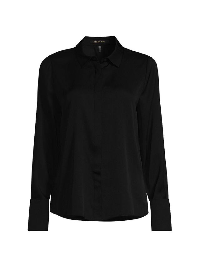 Womens Larissa Collared Silk-Blend Blouse Product Image