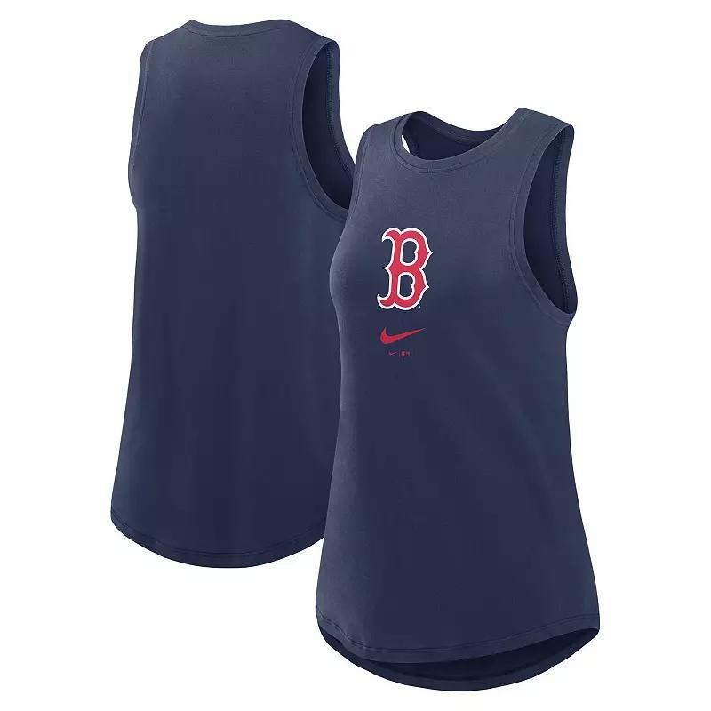 Womens Nike Boston Red Sox Legacy Icon High Neck Fashion Tank Top Blue Product Image