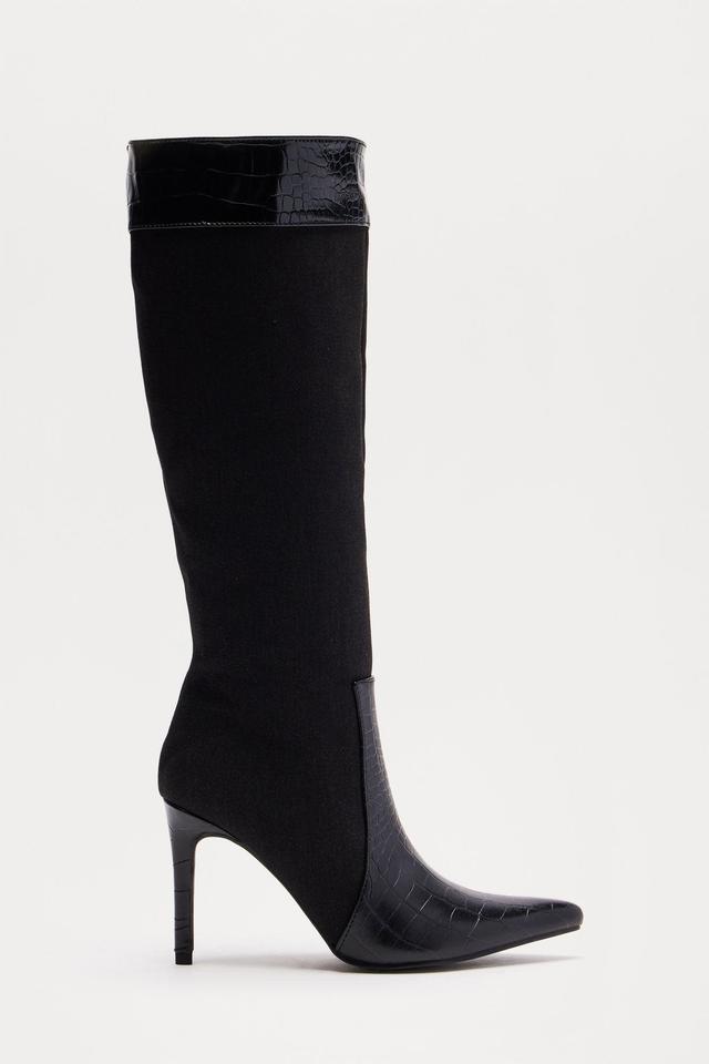 Boston Knee High Boots - Black Product Image