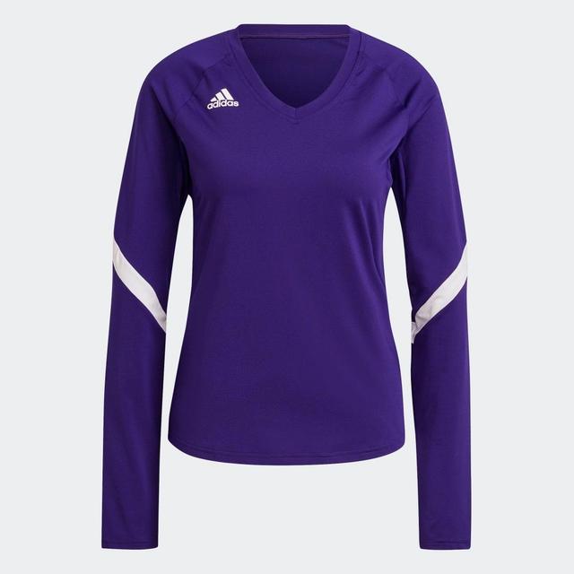 adidas Quickset Long Sleeve Jersey Team Navy S Womens Product Image