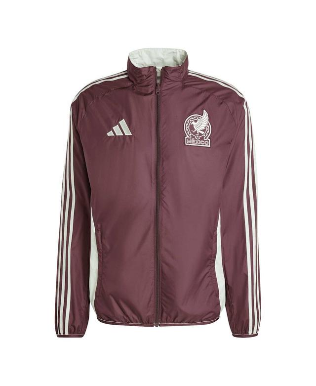 adidas Mens Mexico 2024 Anthem Jacket - Dark Burgundy/Linen Green Product Image