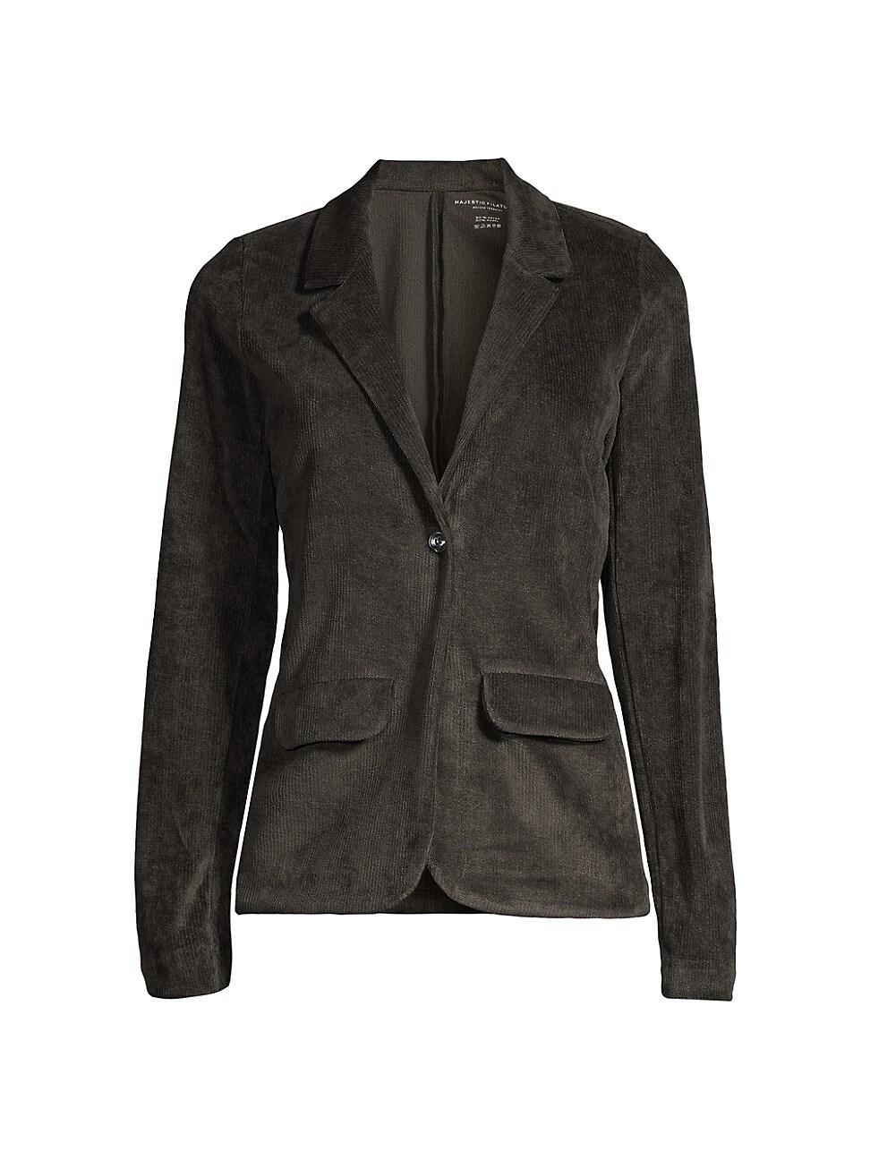 Womens Corduroy Single-Breasted Blazer Product Image