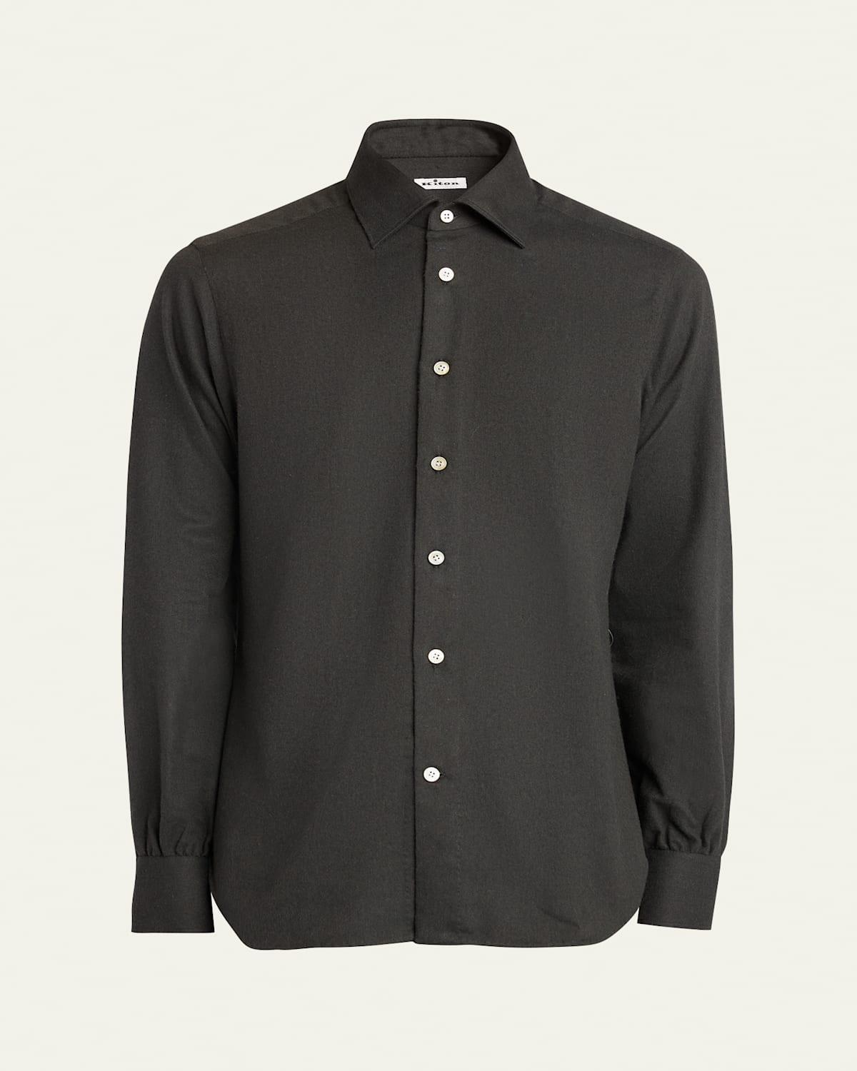 Mens Twill Flannel Sport Shirt Product Image