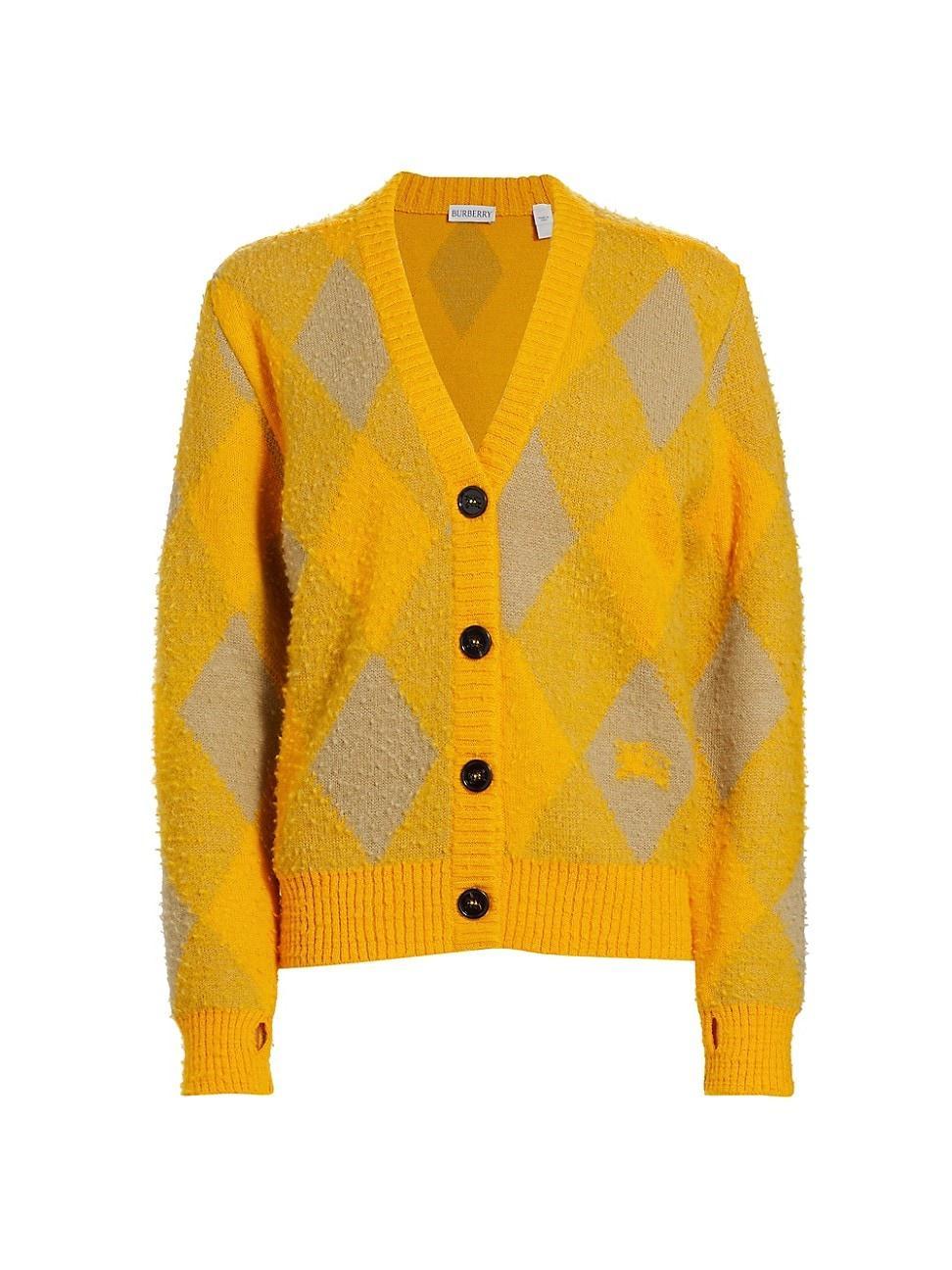 burberry Argyle Wool Cardigan Product Image