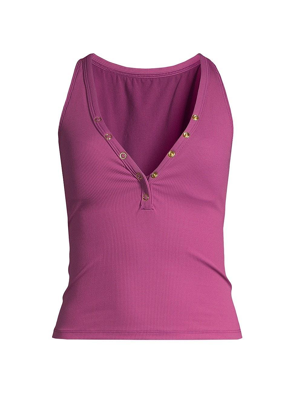 Robin Piccone Amy Ribbed Tankini Top Product Image