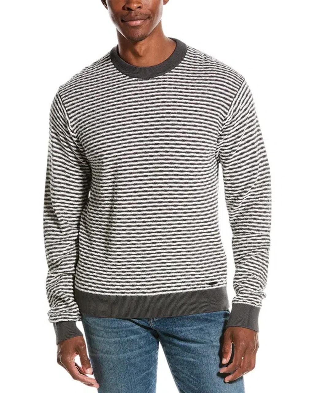 Hugo  Textured Crewneck Sweater In Grey Product Image