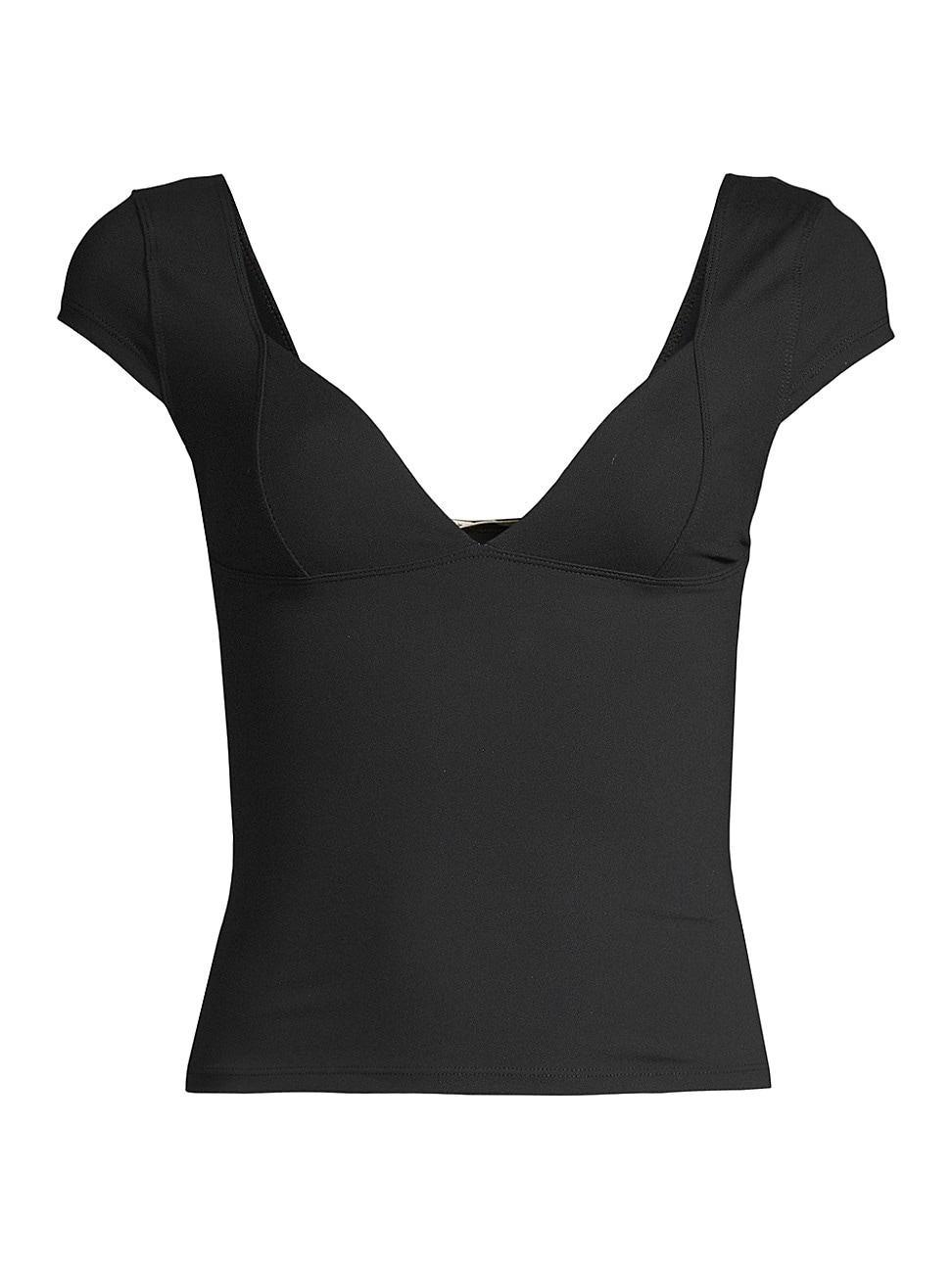 Womens Duo Cap-Sleeve Corset Top Product Image