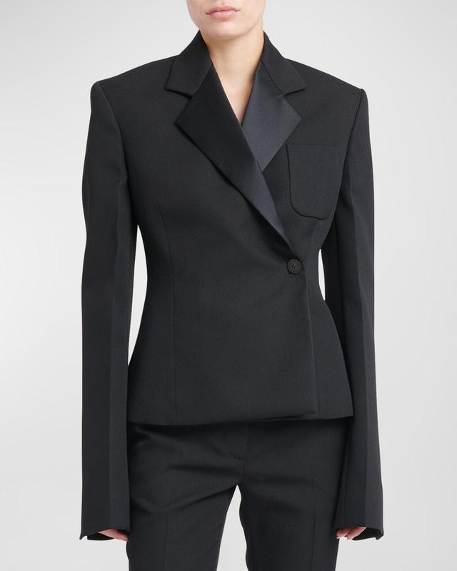 Womens Wool Tailored Blazer Product Image