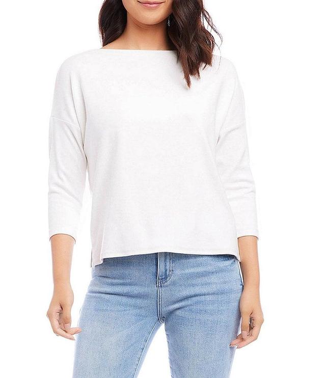 Karen Kane Boat Neck 3/4 Sleeve Organic Cotton Top Product Image