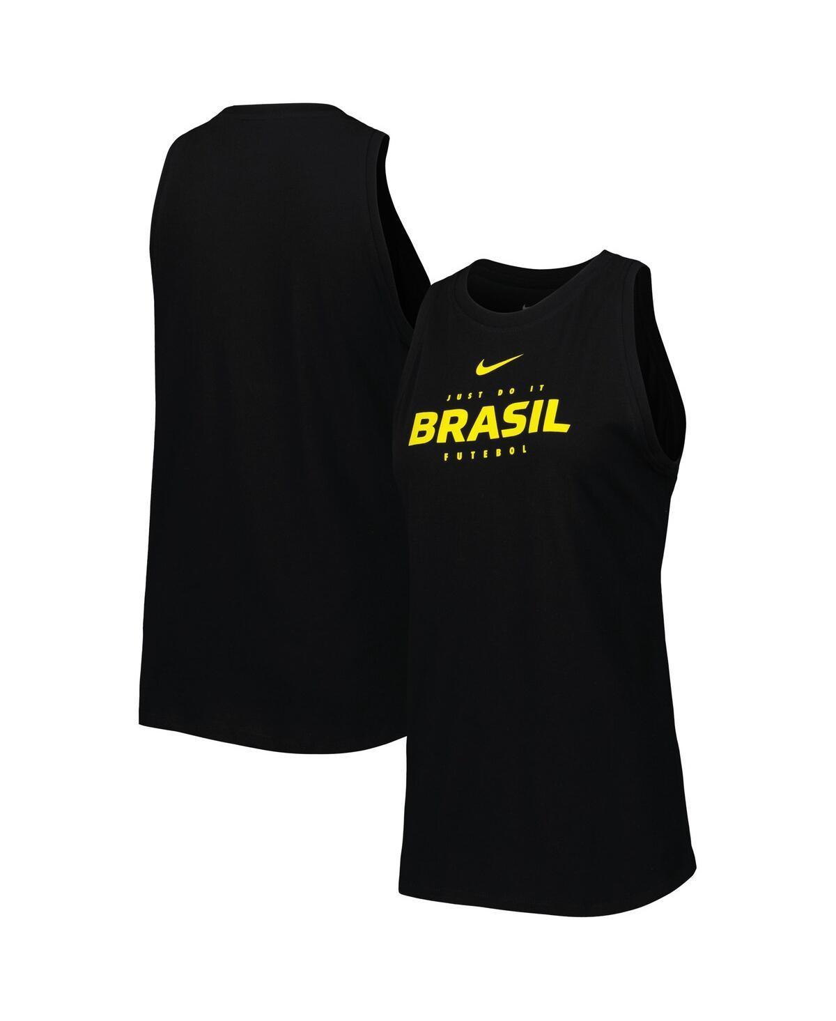 Womens Nike Black Brazil National Team Lockup Tomboy Performance Tank Top Product Image