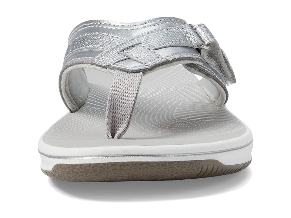 Clarks Womens Cloudsteppers Breeze Sea Flip Flops -SILVER Product Image