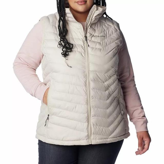 Plus Size Columbia Omni-Heat Powder Lite Vest, Womens Dark Grey Product Image