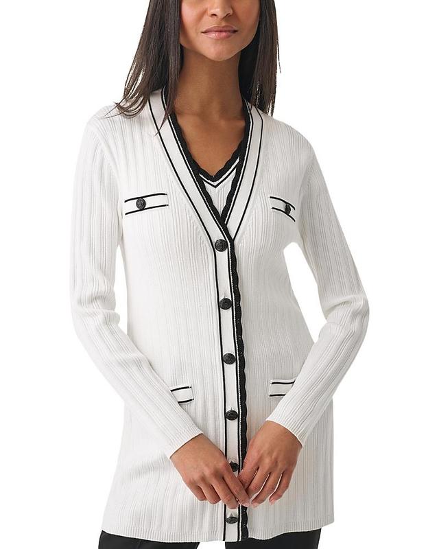 Karl Lagerfeld Paris Scalloped Trim Cardigan Product Image