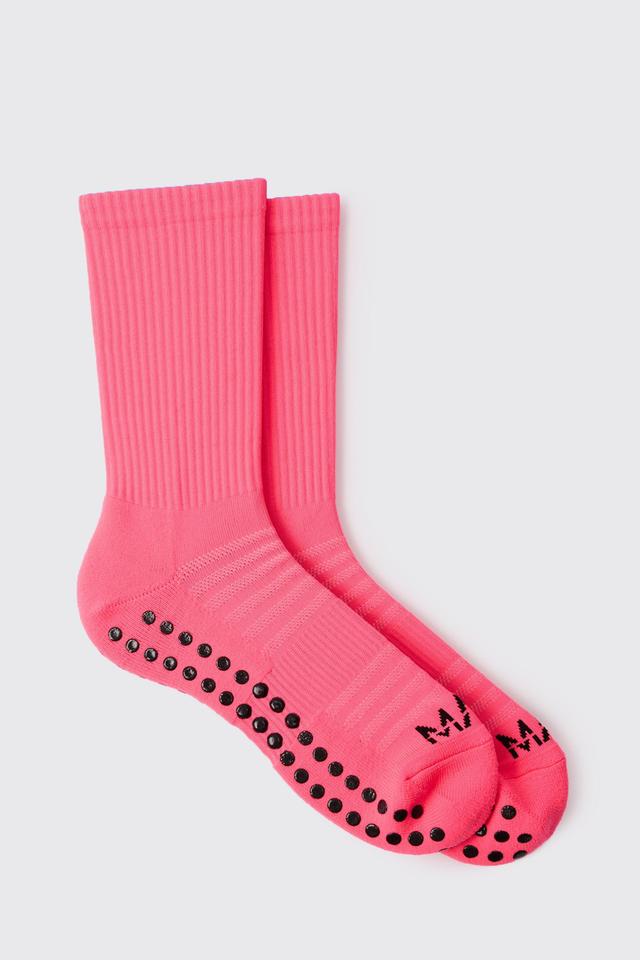 Man Active Neon Grip Crew Sock | boohooMAN USA Product Image