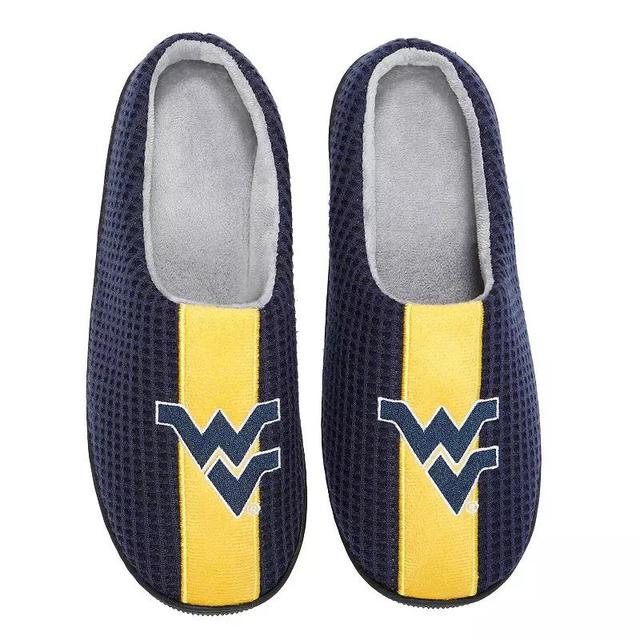 Mens FOCO West Virginia Mountaineers Team Stripe Memory Foam Slide Slippers Blue Product Image