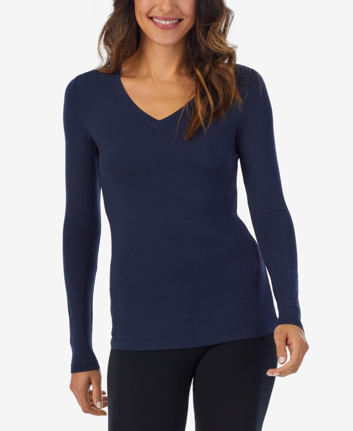 Cuddl Duds Womens Softwear V-Neck Long-Sleeve Layering Top Product Image