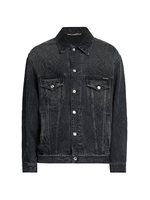 Mens D & G Logo Denim Jacket Product Image