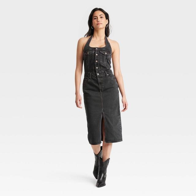 Womens Midi Dress - Universal Thread Black Wash 0 Product Image