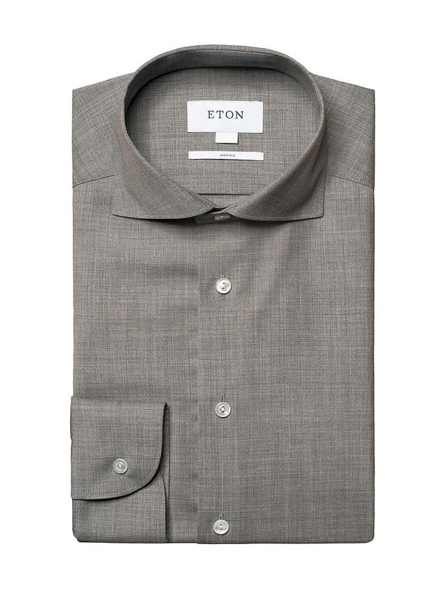 Mens Slim Fit Merino Wool Shirt Product Image