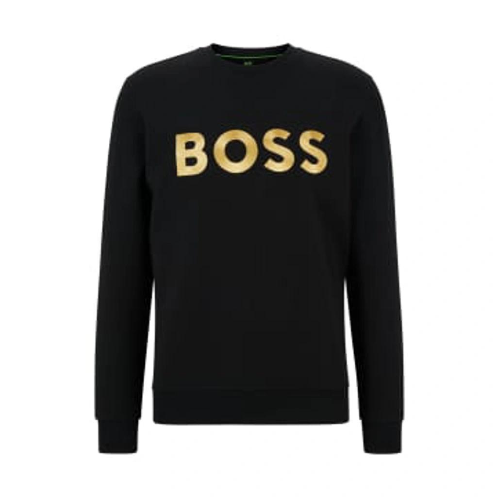 Logo-embroidered Cotton-blend Sweatshirt In Black Product Image