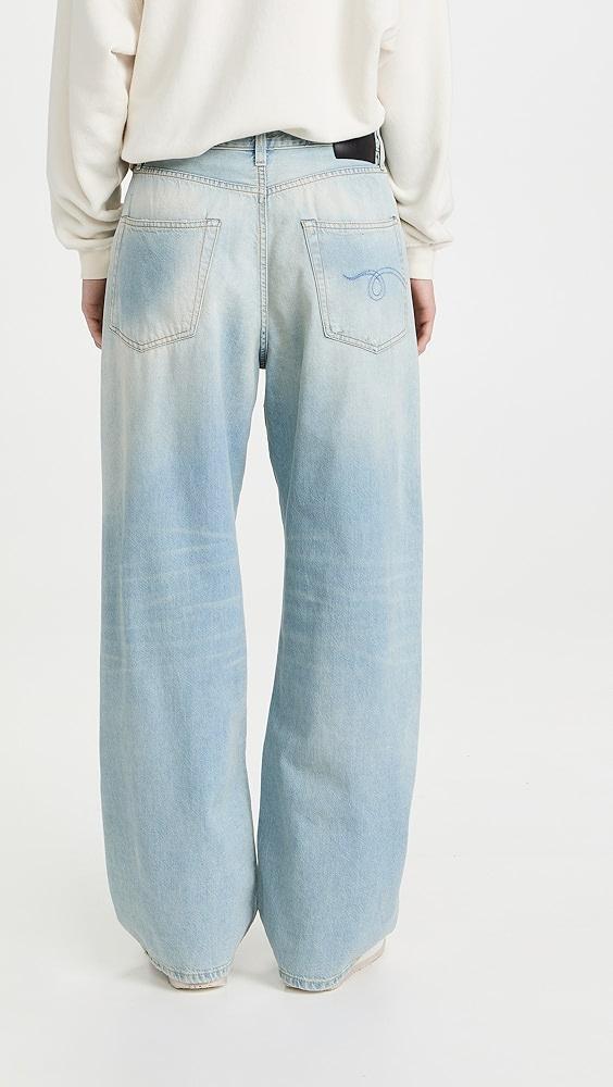 R13 Damon Pleated Wide Leg Jeans | Shopbop Product Image