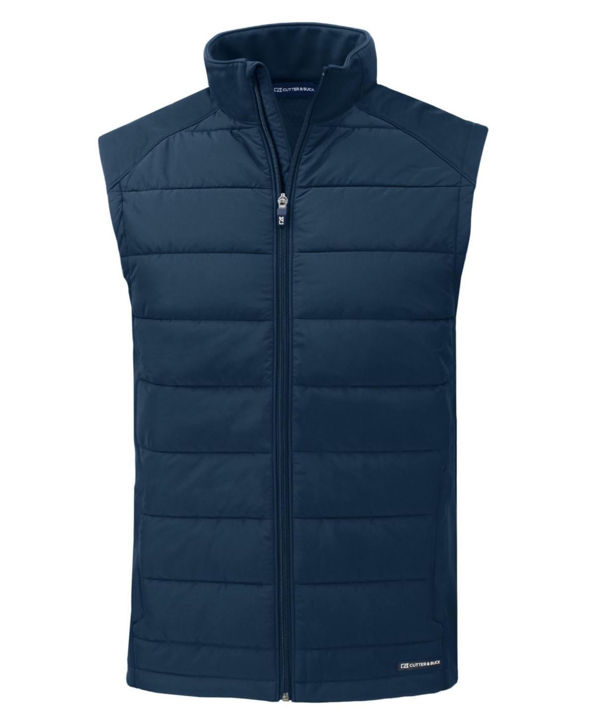 Cutter & Buck Evoke Hybrid Eco Softshell Recycled Mens Big & Tall Full Zip Vest - Elemental grey Product Image