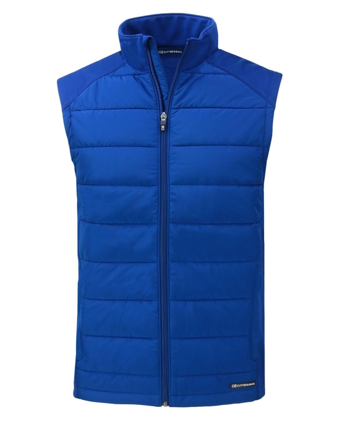 Cutter & Buck Evoke Hybrid Eco Softshell Recycled Mens Big & Tall Full Zip Vest - Elemental grey Product Image