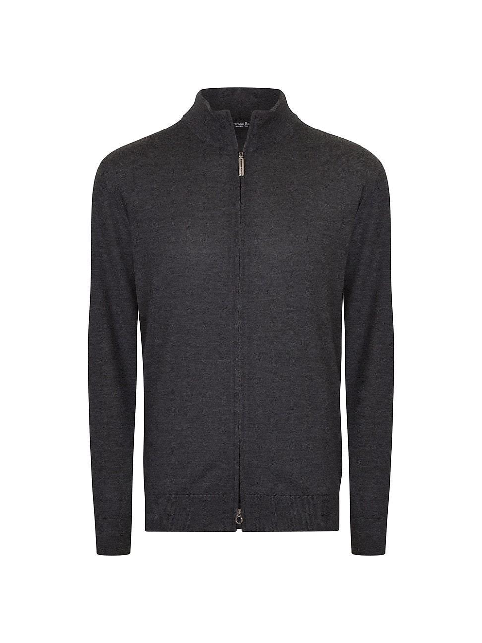 Mens Cashmere And Silk Knit Blouson Sweater Product Image