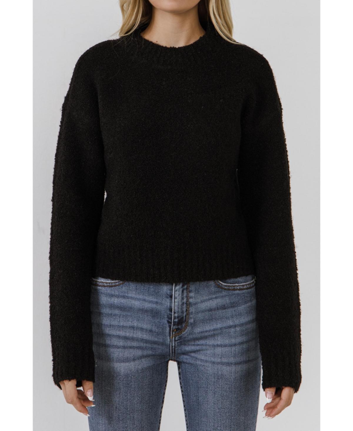 Womens Cozy Round neck Sweater Product Image