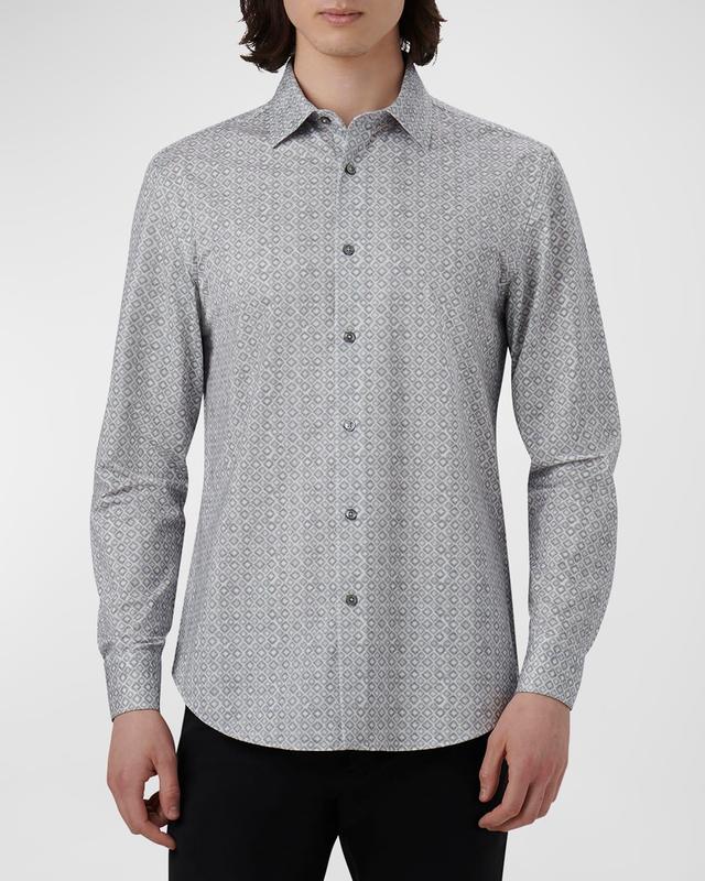 Mens James Diamond-Print OoohCotton Sport Shirt Product Image