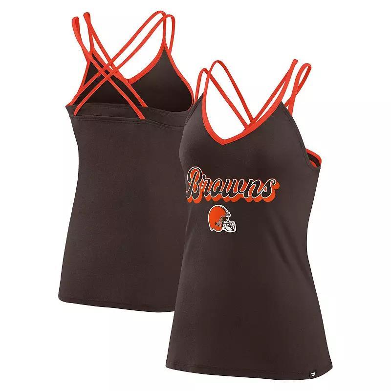 Womens Fanatics Black Cincinnati Bengals Go For It Strappy Crossback Tank Top Product Image