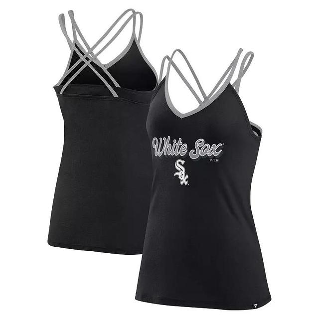 Womens Fanatics Branded Chicago White Sox Go For It Strappy V-Neck Tank Top Product Image