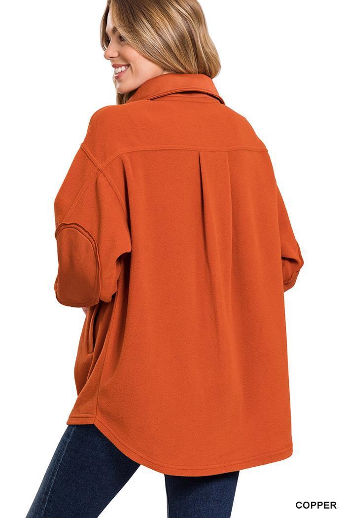 Oversized Basic Fleece Shacket Product Image