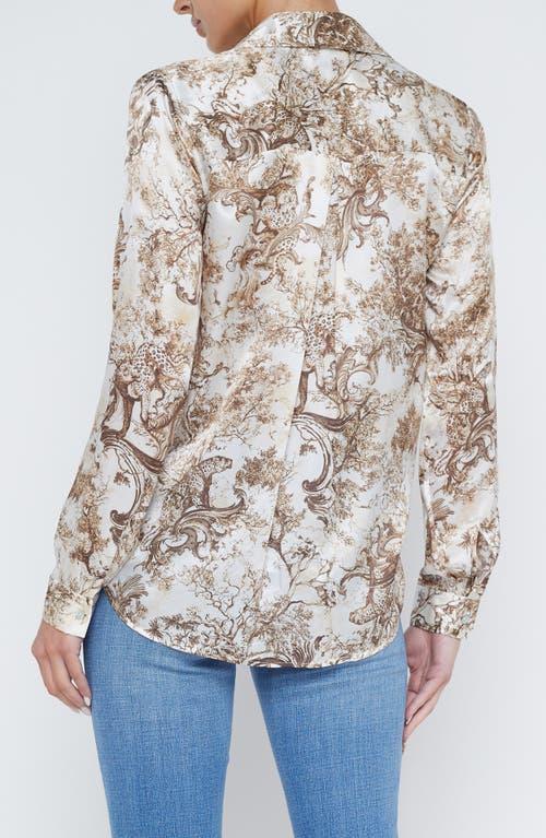 L AGENCE Tyler Silk Blouse In Ivrycrml Rococo Toile Product Image