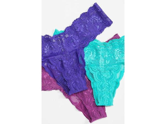 Cosabella Never Say Never 3 Pack Lowrider Thong (Violett/Swiss Beet/Addy Green) Women's Underwear Product Image