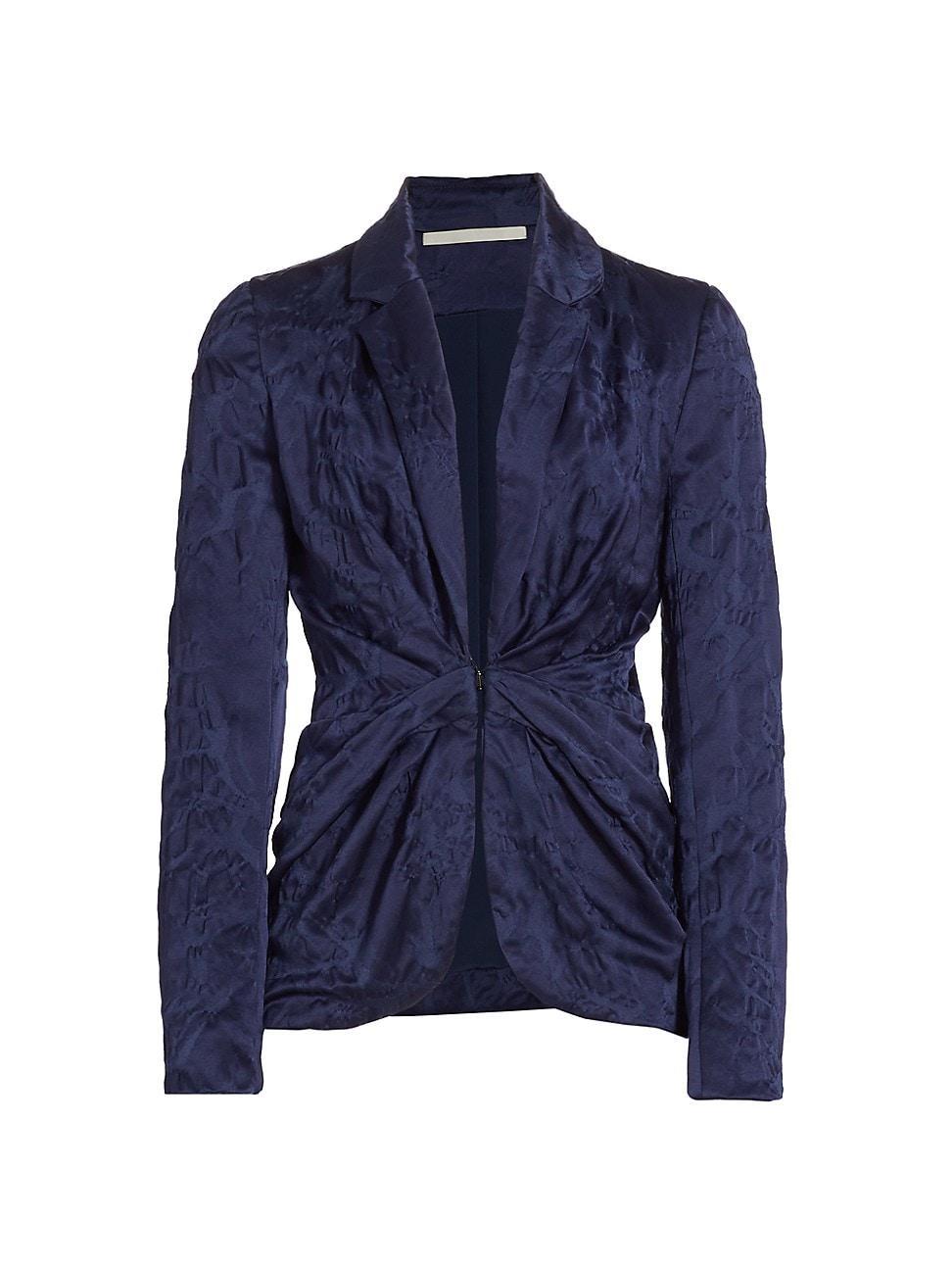 Womens Draped Cloque Jacquard Blazer Product Image