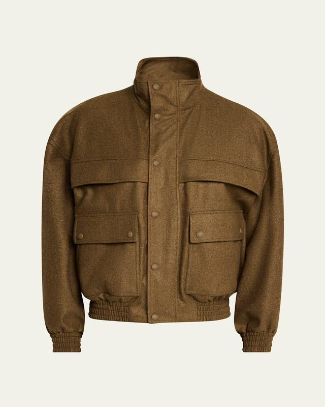 Men's Tristar Wool and Cashmere Bomber Jacket Product Image