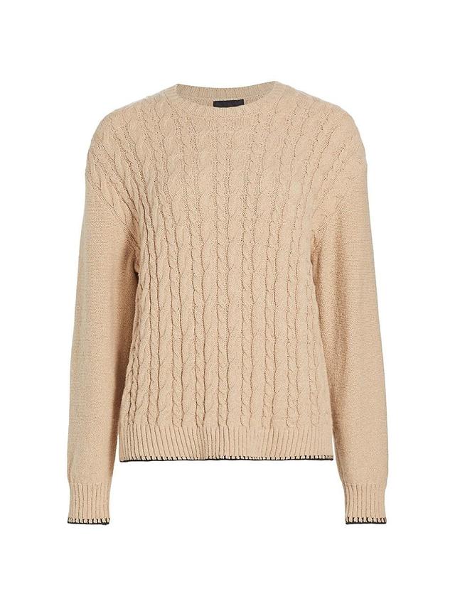 Womens Cable-Knit Sweater Product Image