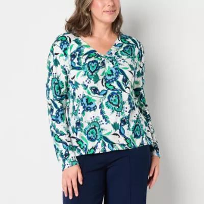 Liz Claiborne Womens Long Sleeve Blouse Product Image