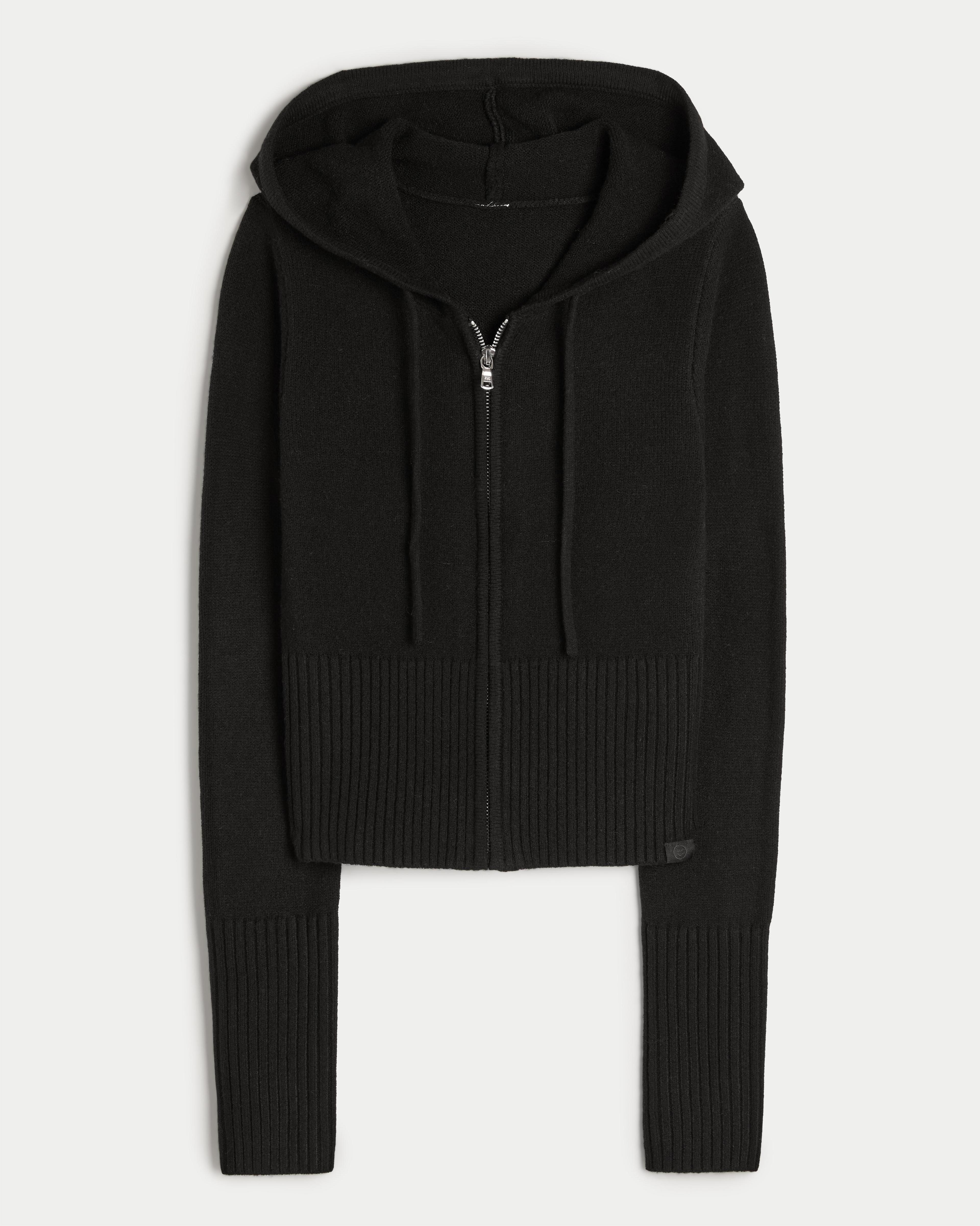 Gilly Hicks Sweater-Knit Zip-Up Hoodie Product Image