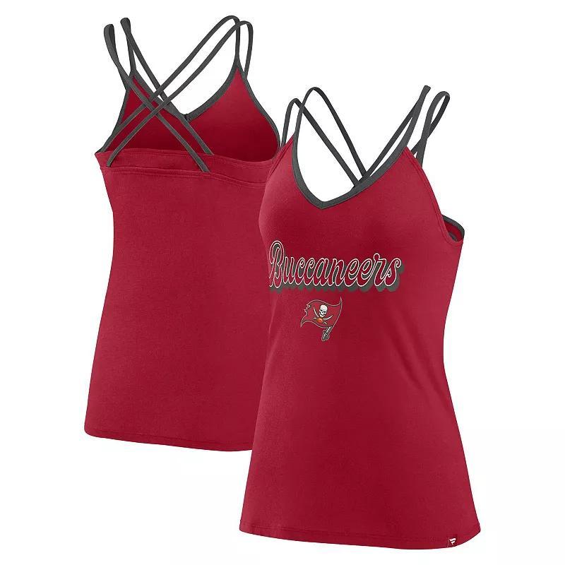 Womens Fanatics Branded Tampa Bay Buccaneers Go For It Strappy Crossback Tank Top Product Image