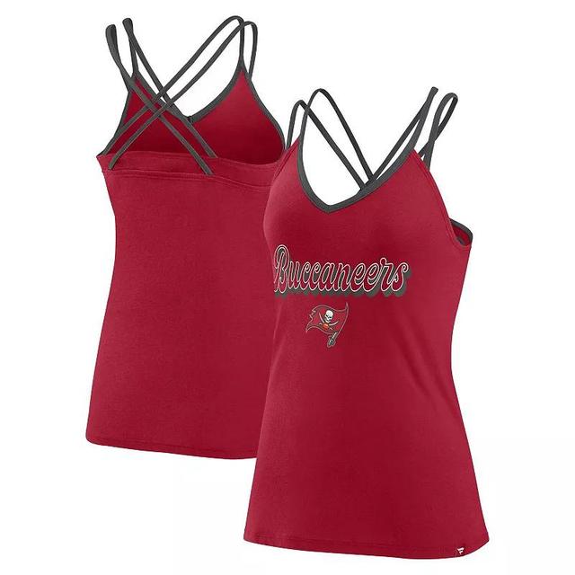 Womens Fanatics Branded Tampa Bay Buccaneers Go For It Strappy Crossback Tank Top Product Image