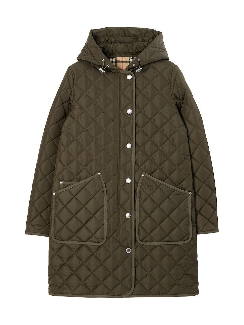 Womens Roxby Quilted Hooded Jacket Product Image