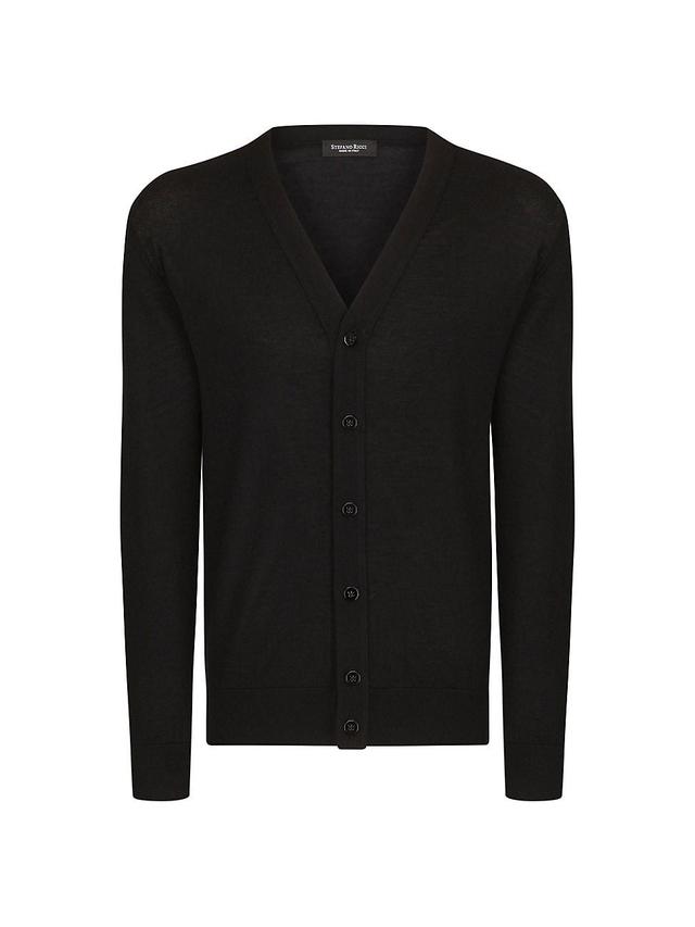 Mens Cashmere And Silk Cardigan Product Image