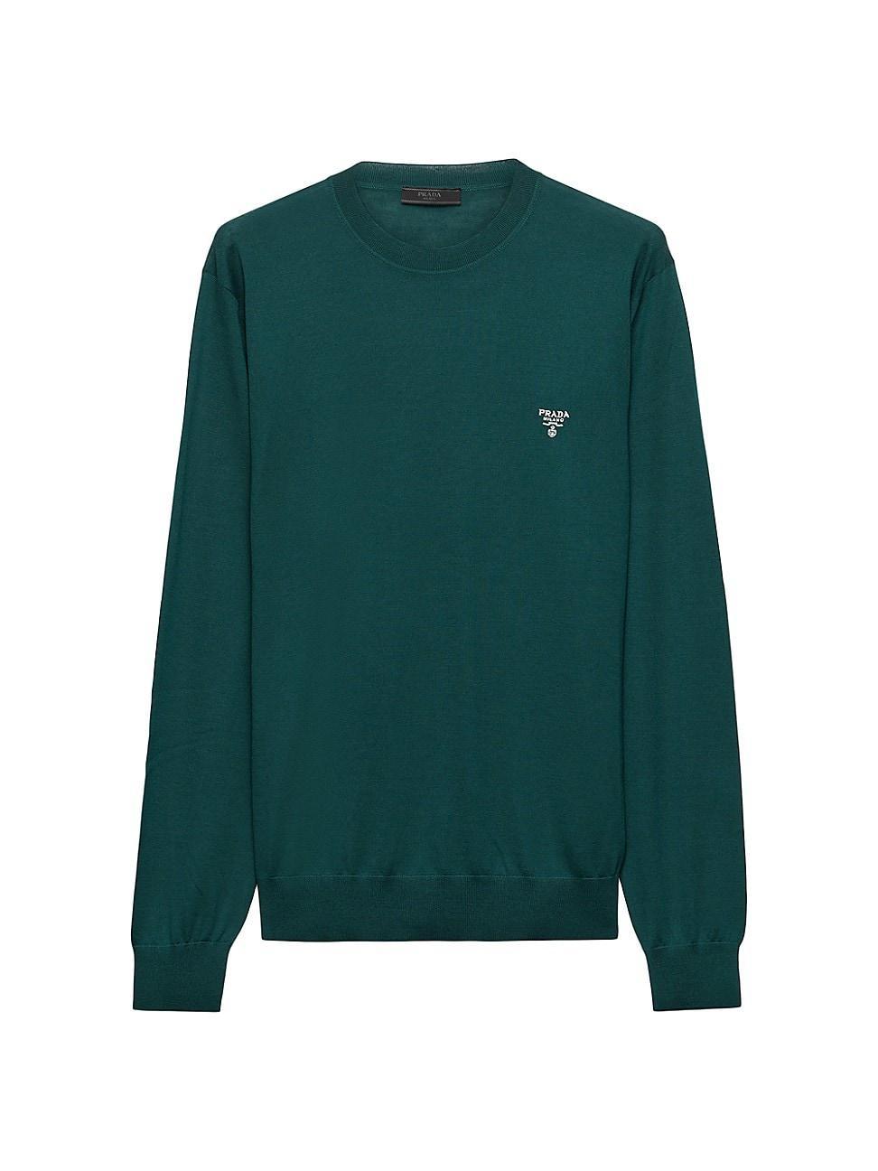 Mens Superfine Wool Crew Neck Sweater Product Image